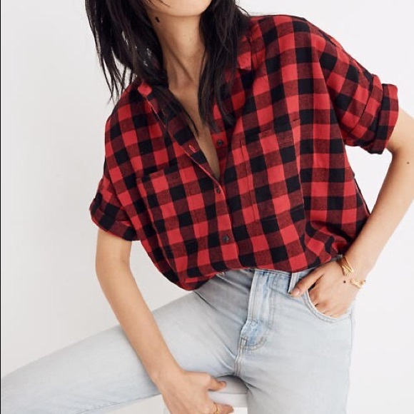 Madewell Tops - Madewell Flannel Courier Shirt buffalo check